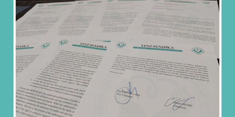 YENİ SENDİKA’dan ILO ve Uluslararası Sendikal Örgütlere Yüzde 2 Mektubu