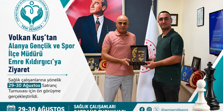 Antalya Yeni Sendika İl Temsilcisi Volkan Kuş’tan Alanya Gençlik ve Spor İlçe Müdürü Emre Kıldırgıcı’ya Ziyaret
