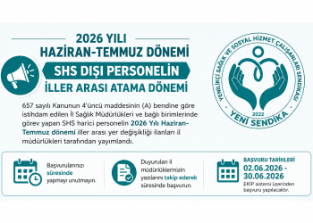 2026 Yılı Haziran-Temmuz Dönemi SHS Dışı Personelin İller Arası Atama İlanları Yayımlandı