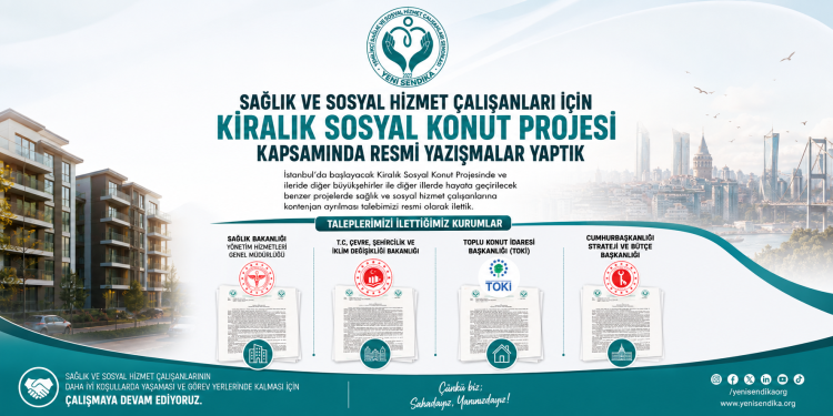 YENİ SENDİKA’dan Sağlık ve Sosyal Hizmet Çalışanları İçin Kiralık Sosyal Konut Talebi