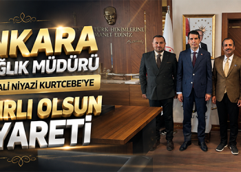 Ankara İl Sağlık Müdürü Uzm. Dr. Ali Niyazi Kurtcebe’ye Hayırlı Olsun Ziyareti