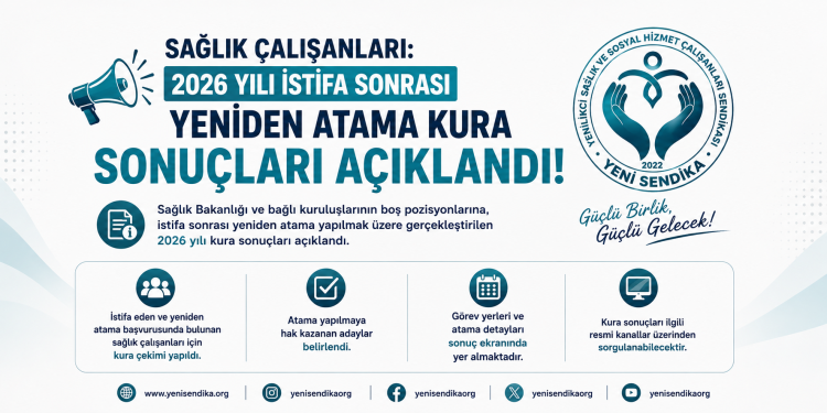 2026 Yılı Sağlık Çalışanları İstifa Sonrası Yeniden Atama Kura Sonuçları Açıklandı